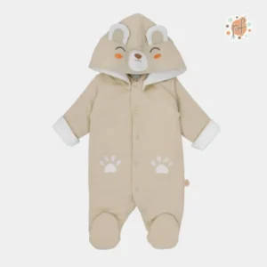 Enterizo Acolchado Osito Juguetón Beige