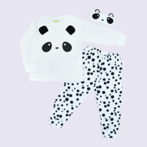 Pijama ML Polar Puntos Negro Panda